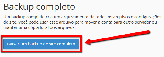 Como Fazer Backup cPanel 2