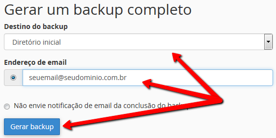 Como Fazer Backup cPanel 3