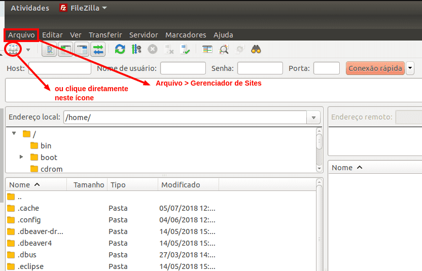 Limite de Conexão Filezilla 01