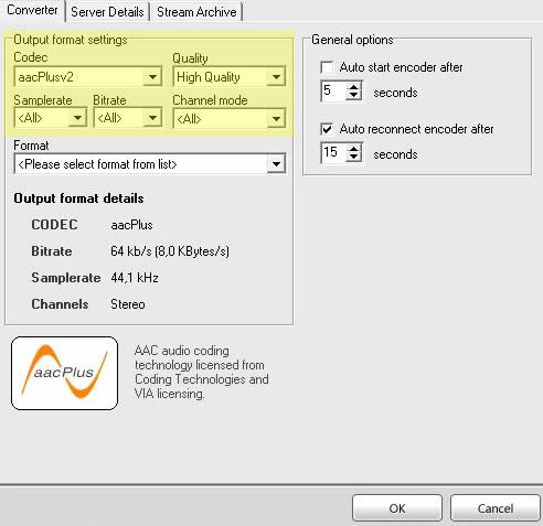 Como se conectar ao AutoDJ para transmitir ao Vivo